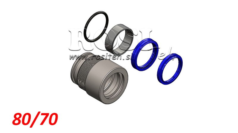 KIT DE JOINTS POUR VÉRIN HYDRAULIQUE MONO 80/70