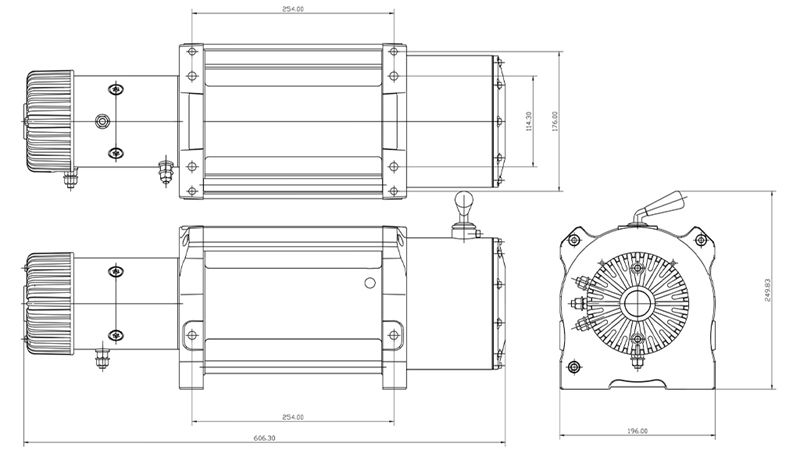 24 V TREUIL ÉLECTRIQUE RS-20000 - 9100 KG - CÂBLE EN ACIER - ECO