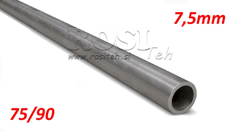 TUBE HONÉ H9 POUR CYLINDRE HYDRAULIQUE 75/90 - 7,5mm (1000mm)