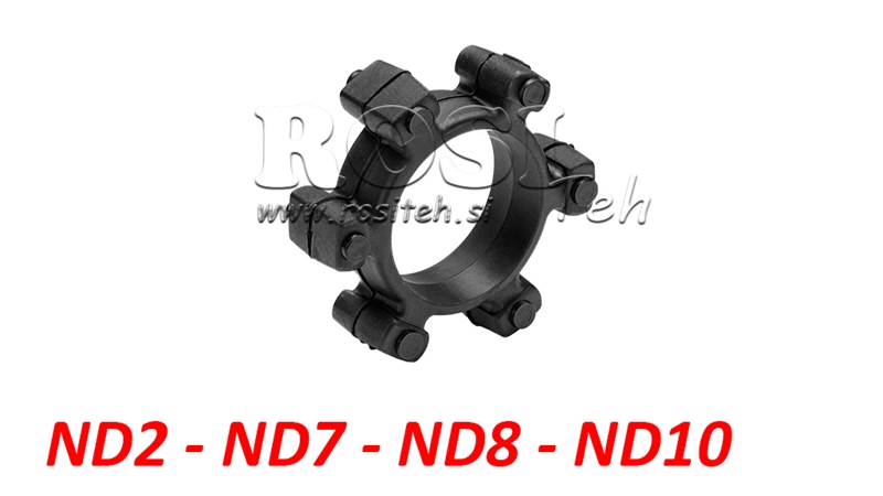ACCOUPLEMENT EN ÉTOILE POUR INSERT EN CAOUTCHOUC ND2-ND7-ND8-ND10 (45mm)
