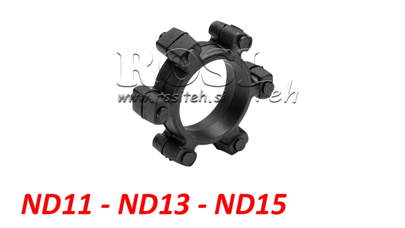 ACCOUPLEMENT EN ÉTOILE POUR INSERT EN CAOUTCHOUC ND11-ND13-ND15 (55mm)