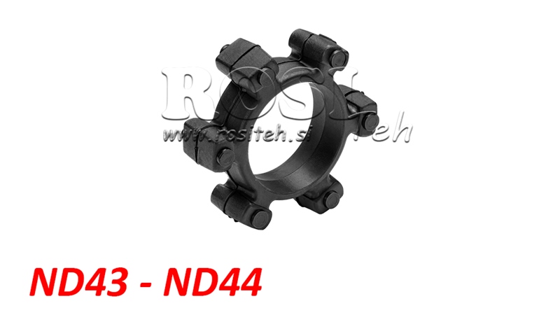 ACCOUPLEMENT EN ÉTOILE POUR INSERT EN CAOUTCHOUC ND43-ND44 (104mm)