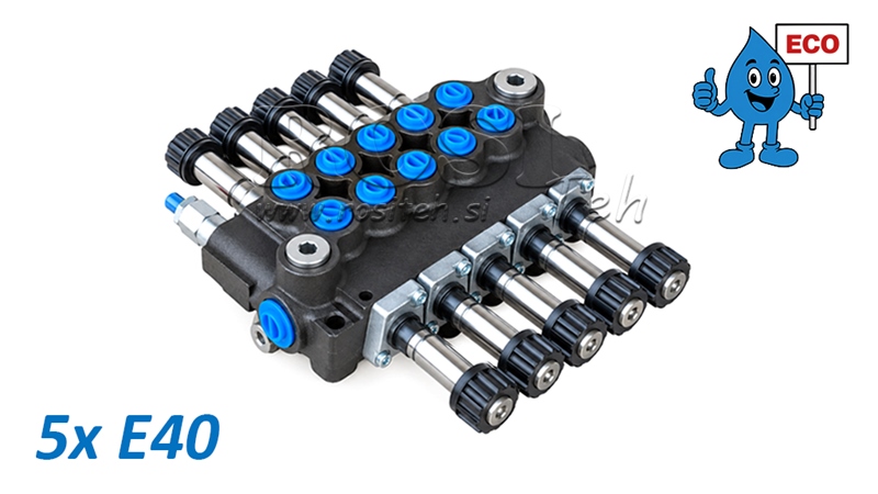 ÉLECTROVANNE HYDRAULIQUE (SANS BOBINES) – DISTRIBUTEUR 5 SECTIONS 5xE40 ECO