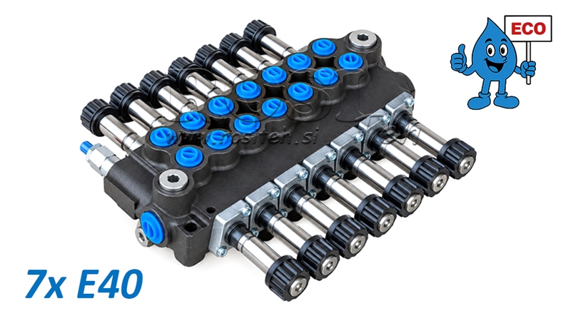 ÉLECTROVANNE HYDRAULIQUE (SANS BOBINES) – DISTRIBUTEUR 7 SECTIONS 7xE40 ECO