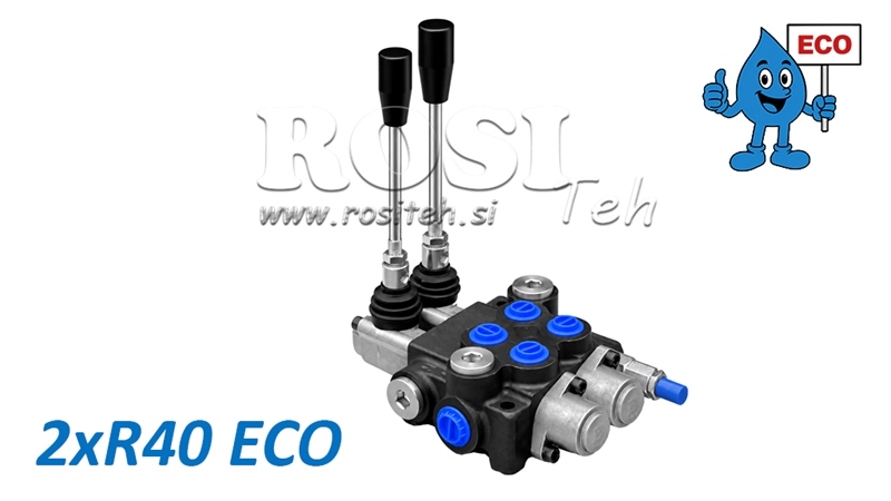 DISTRIBUTEUR HYDRAULIQUE MANUEL – 2 SECTIONS 2xR40 ECO