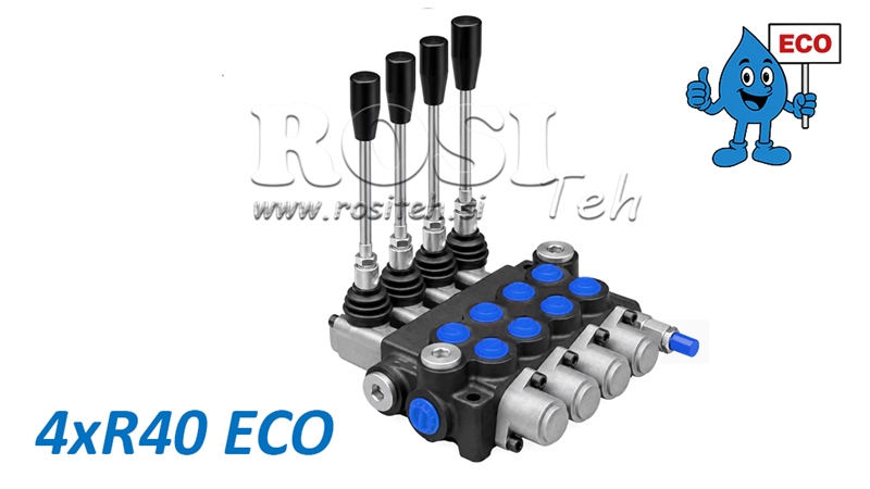 DISTRIBUTEUR HYDRAULIQUE MANUEL – 4 SECTIONS 4xR40 ECO