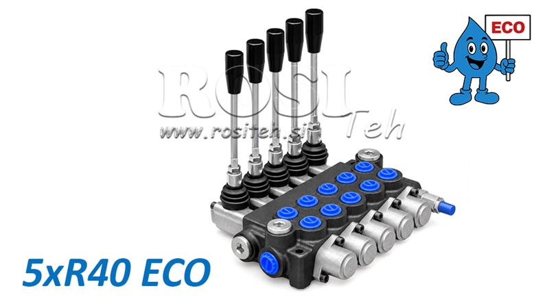 DISTRIBUTEUR HYDRAULIQUE MANUEL – 5 SECTIONS 5xR40 ECO