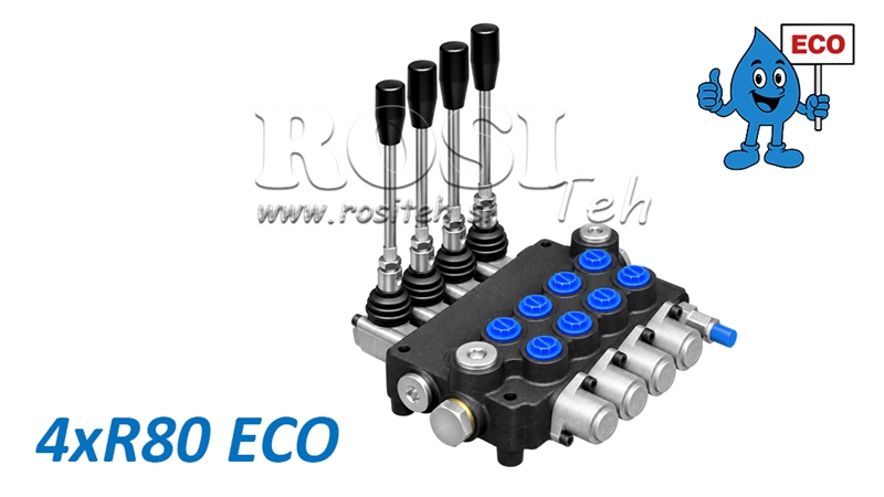 DISTRIBUTEUR HYDRAULIQUE MANUEL – 4 SECTIONS 4xR80 ECO