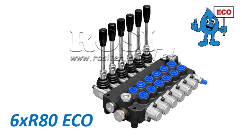 DISTRIBUTEUR HYDRAULIQUE MANUEL – 6 SECTIONS 6xR80 ECO