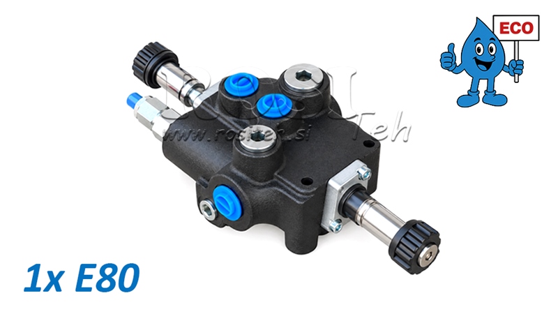ÉLECTROVANNE HYDRAULIQUE (SANS BOBINES) – DISTRIBUTEUR 1 SECTION 1xE80 ECO