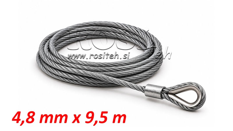 CÂBLE EN ACIER POUR TREUIL RS-2500 - 1133 kg