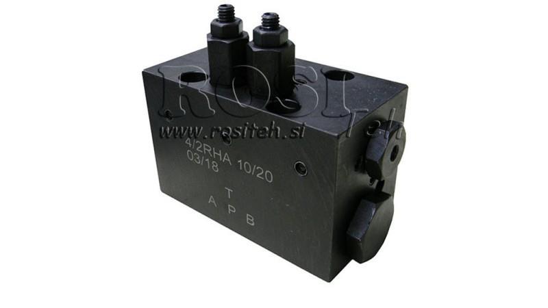 VANNE HYDRAULIQUE ROTATIVE MÉCANIQUE POUR BROUETTE HLEVSKE CETOP5 4/2 RHA