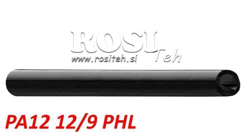 PA 12/9 PA12PHL TUYAU D'AIR NOIR POLYAMIDE DIN74324
