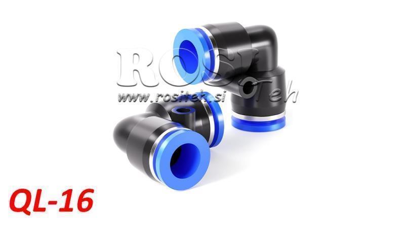 CONNECTEUR ANGULAIRE À PLUG PNEUMATIQUE TPA SANS FILET QL-16