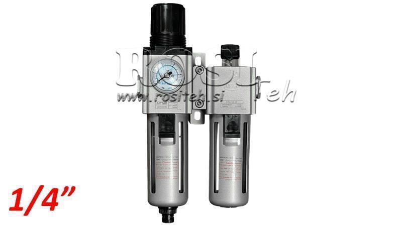 UNITÉ DE PRÉPARATION PNEUMATIQUE 200 G1/4 40µ 0-10b