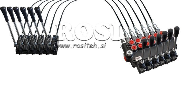 JOYSTICK DVOJNA ROČICA 1 met. HIDRAVLIČNI VENTIL 6xP40 lit.