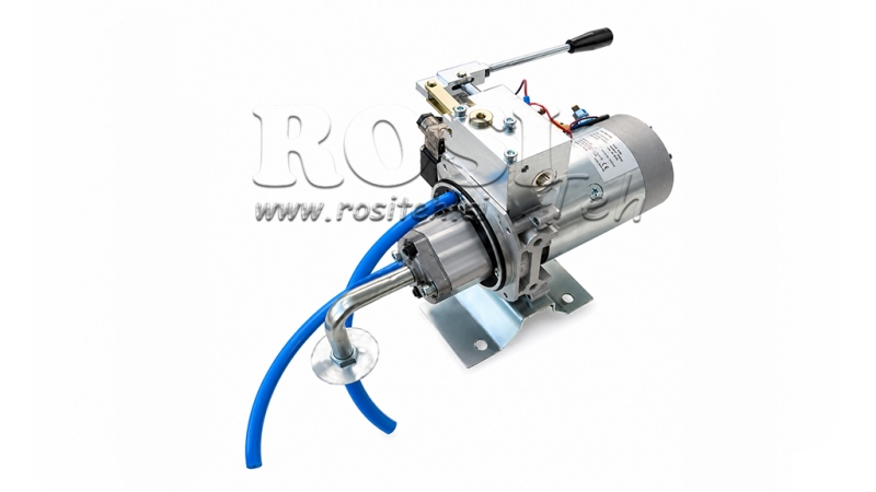 MINI CENTRALE HYDRAULIQUE 24V DC - 2.2kW = 2.1cc - 8 litres - unité monophasée AVEC POMPE MANUELLE