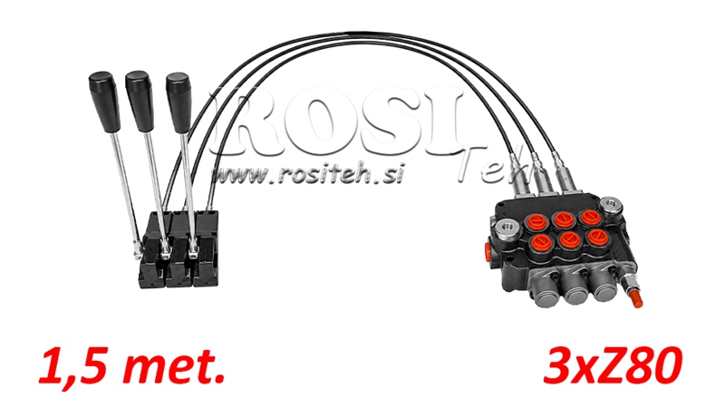 KIT 3xZ80 + JOYSTICK 1 POZ L1500