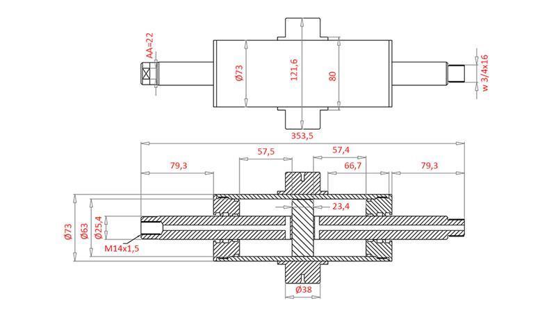 CYLINDRE DE DIRECTION HYDRAULIQUE CAS 188842A1