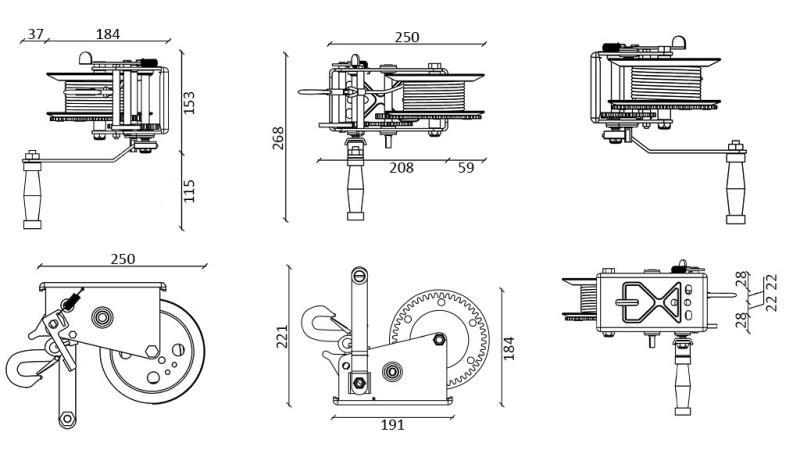 TREUIL MANUEL DWK 35 V - 1588 kg - COURROIE SYNTHÉTIQUE