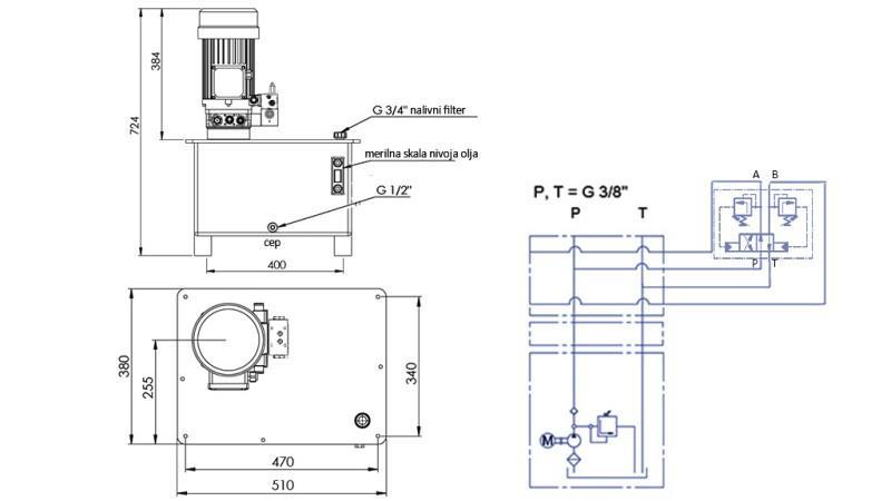 AGGREGAT HYDRAULIQUE -RHA- 40lit POUR BALAYEUSE À FOIN