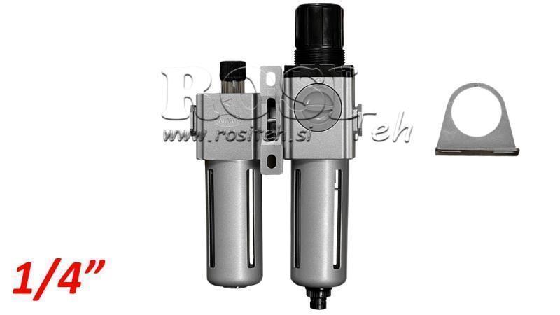 UNITÉ DE PRÉPARATION PNEUMATIQUE 200 G1/4 40µ 0-10b