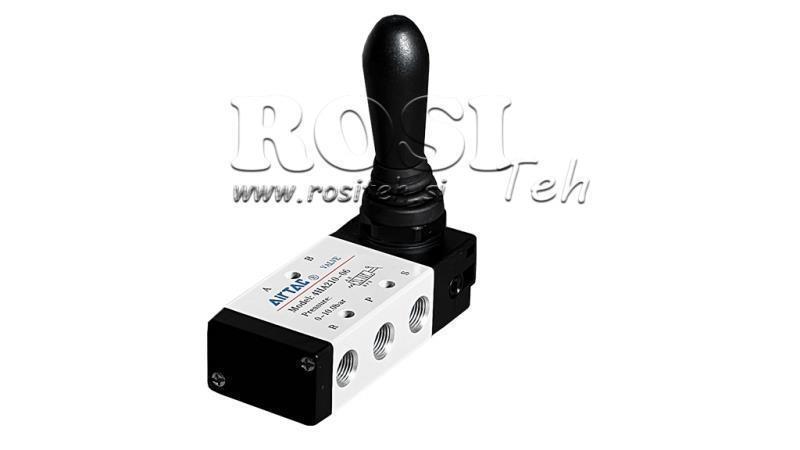 PNEUMATICKÝ MANUÁLNY VENTIL 5/2 3/8 PRT-0852-ARR MANUÁLNY NÁVRAT