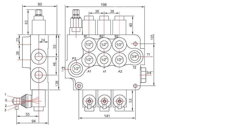 SOUPAPE HYDRAULIQUE 3xP80
