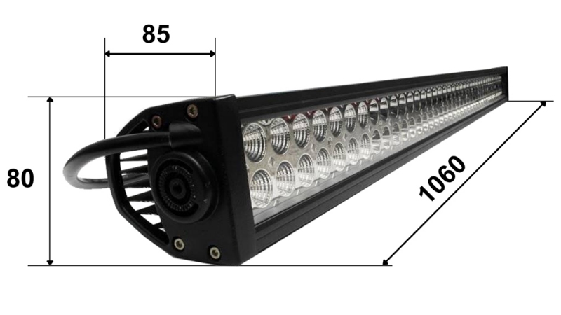 LED PRACOVNÁ LAMPA - SVETLO 80 LED 240W 12V-24V COMBO 106cm MEGA
