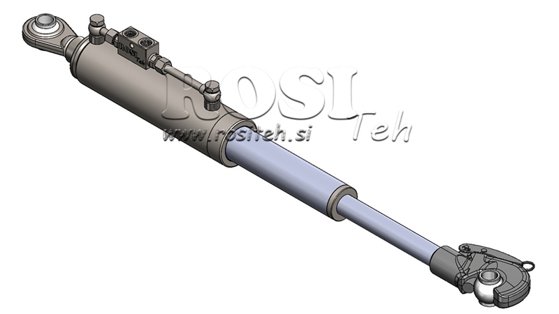 BARRE DE POUSSÉE TÉLESCOPIQUE 3ÈME POINT HYDRAULIQUE AVEC CROCHET AUTOMATIQUE - CAT. 2 (45-95 HP) - 480-697 mm (25,4 mm)