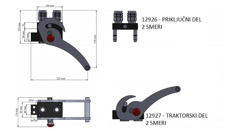 COUPLAGE MULTI-FASTER 2 voies BSP1/2 NOUVEAU TYPE PARTIE DE RACCORDEMENT