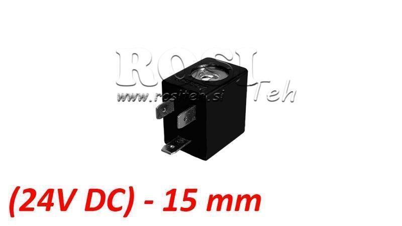(15) BOBINE ÉLECTROMAGNÉTIQUE 24V DC 2.5W POUR VANNES PNEUMATIQUES 1/8