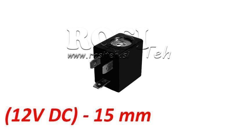 (15) BOBINE ÉLECTROMAGNÉTIQUE 12V DC 2.5W POUR VANNES PNEUMATIQUES 1/8