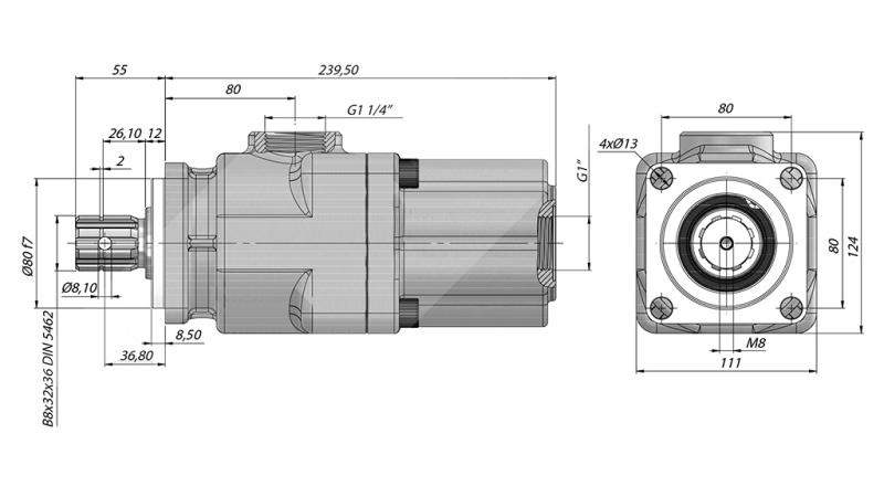 POMPE HYDRAULIQUE A PISTON - 42 CC - 350 BAR