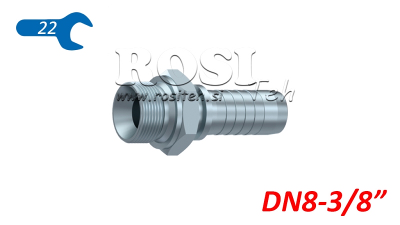 RACCORD HYDRAULIQUE BSP MALE DN8-3/8