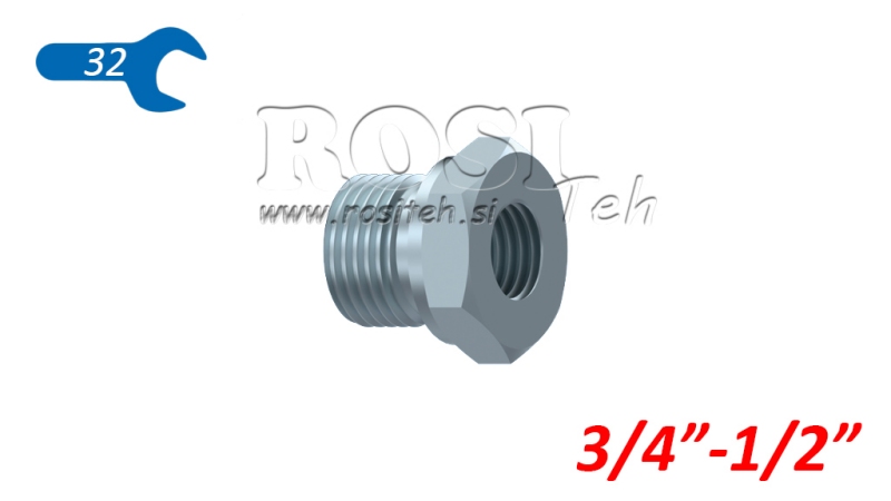 ADAPTATEUR HYDRAULIQUE MALE-FEMELLE 3/4-1/2