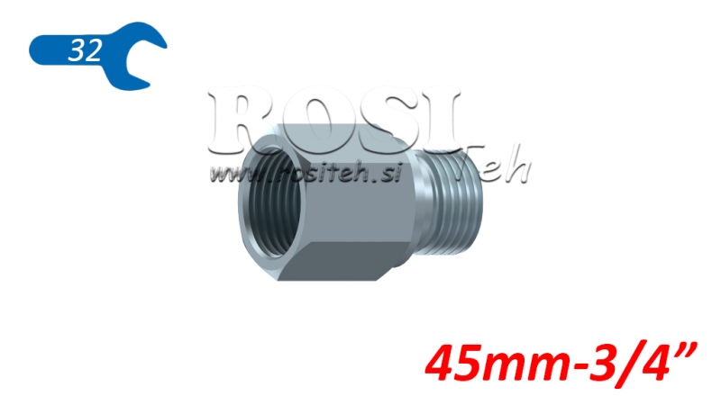 ADAPTATEUR HYDRAULIQUE MALE-FEMELLE ÉTENDU 3/4