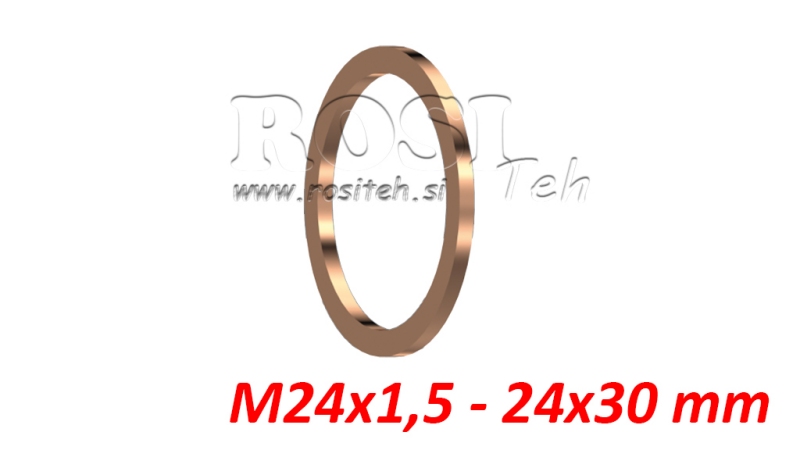 COPPER WASHER M24X1.5 - 24X30 MM