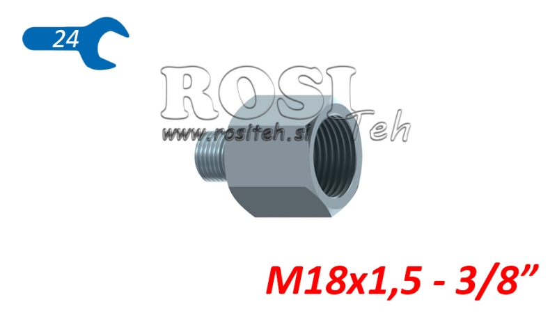 HIDRAULIKUS ADAPTER KÜLSŐ-BELSŐ 18x1,5-3/8