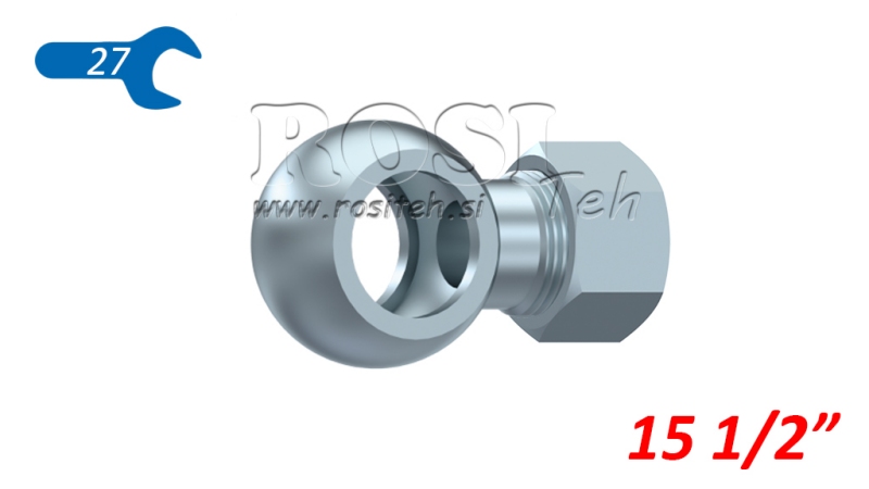 TUYAU EN MÉTAL BANJO 1/2 AVEC ÉCROU