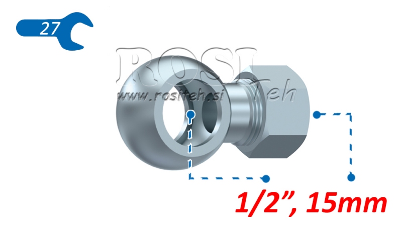 KOVINSKA CEV BANJO 1/2 Z MATICO