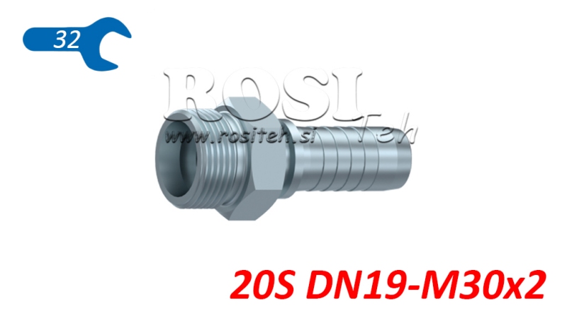 HYDRAULICKÁ PRÍPOJKA CES 20 S SAMEC DN19–M30×2