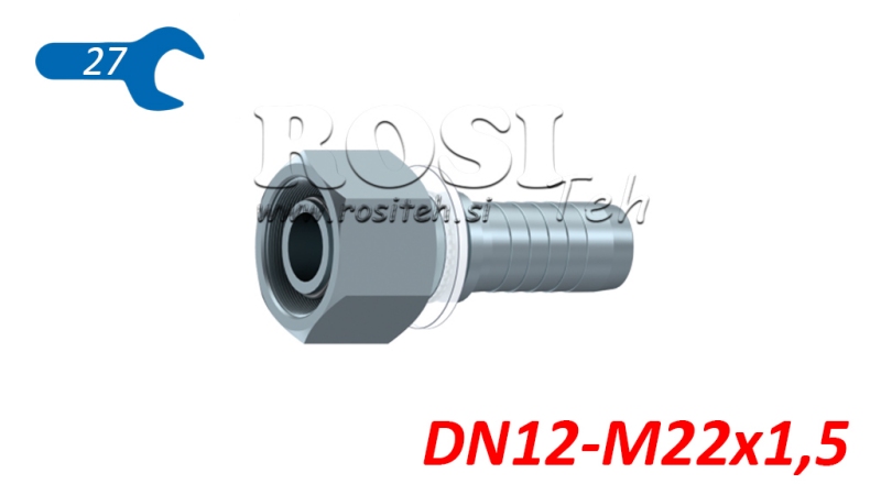 HYDRAULICKÁ PRÍPOJKA DKOS 14 S SAMICA DN12–M22×1,5