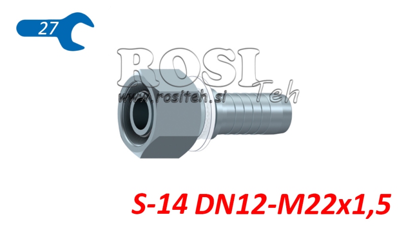 HYDRAULICKÁ PRÍPOJKA DKOS 14 S SAMICA DN12–M22×1,5