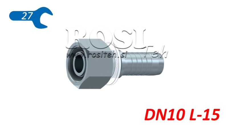 HYDRAULIC FITTING DKOL 15 L FEMALE DN10-M22X1.5