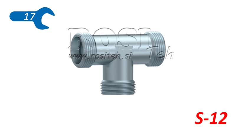 RACCORD EN T HYDRAULIQUE S-12 MÂLE M20X1,5