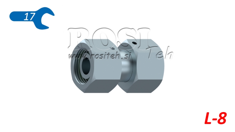 HYDRAULISK DOBBEL SVINGMUTTER KOBLING (8L) M14X1,5