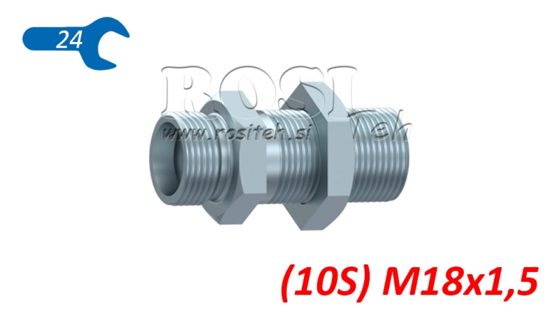 HYDRAULIC BULKHEAD DOUBLE CONNECTOR (10S) M18X1,5