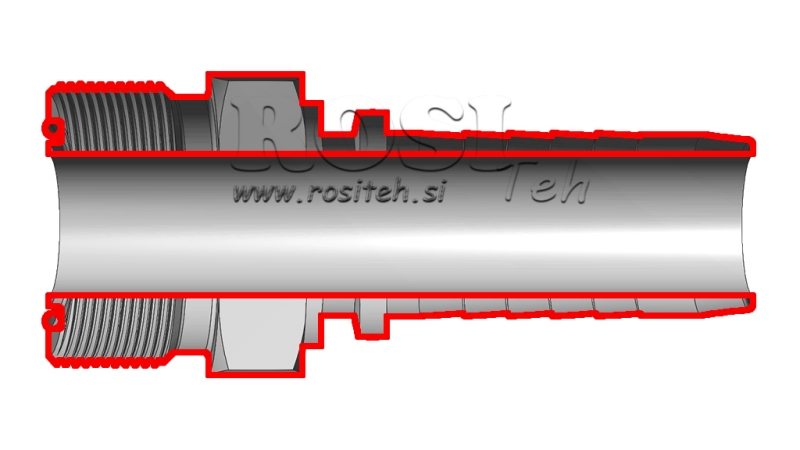 HYDRAULICKÁ PRÍPOJKA AGORFS SAMEC DN19-1 3/16-12