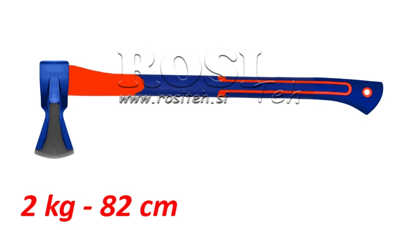 VEDKLØYVINGSØKS MED KARBONHÅNTAK - 2 kg - 82 cm